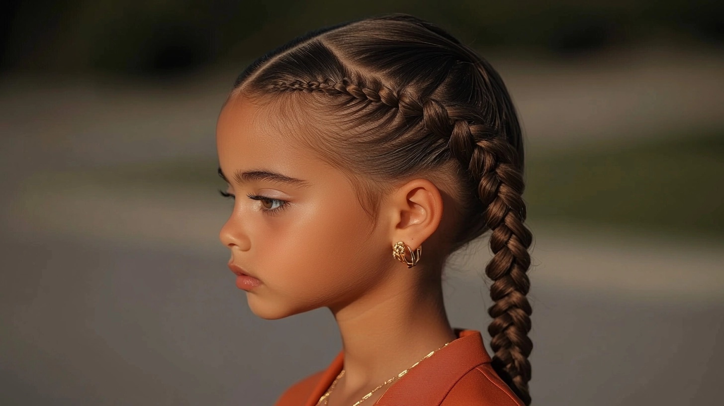 Child with Criss-Cross braids