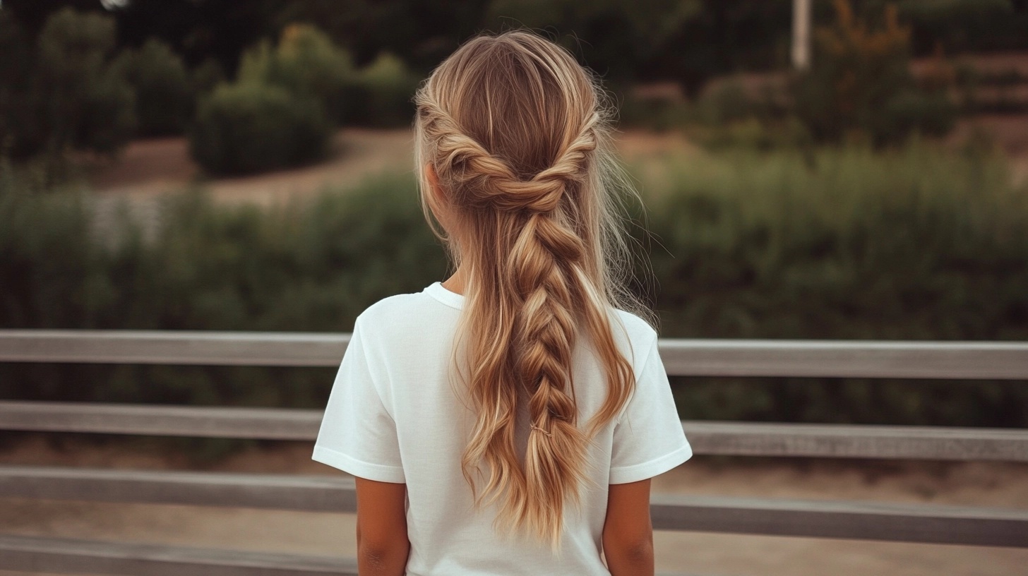 long, flowing fishtail braids