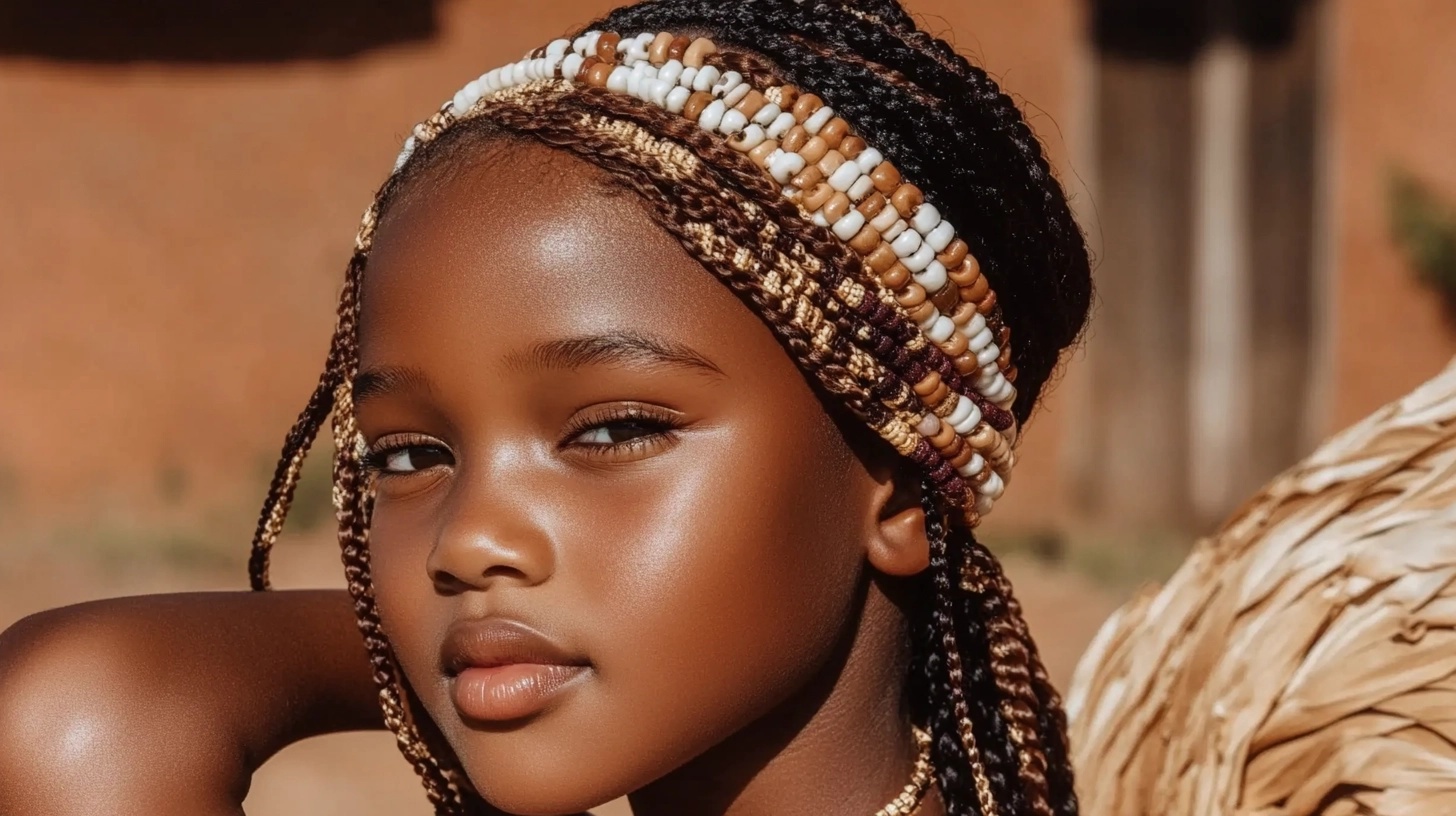 Child with Fulani-inspired braids