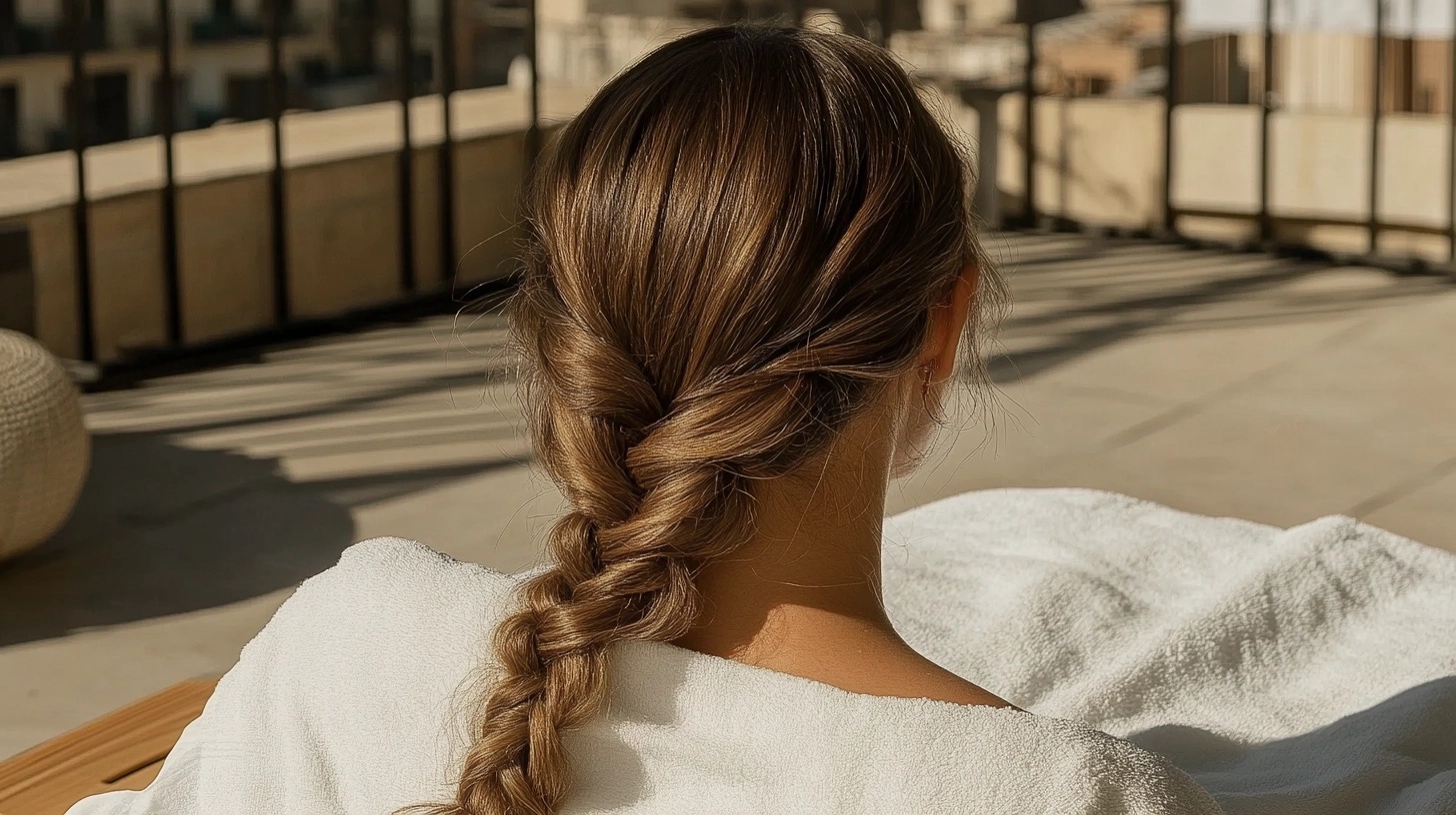 Close-up of an intricate four-strand braid, showcasing detail and texture.